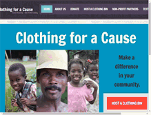 Tablet Screenshot of clothingforacause.com